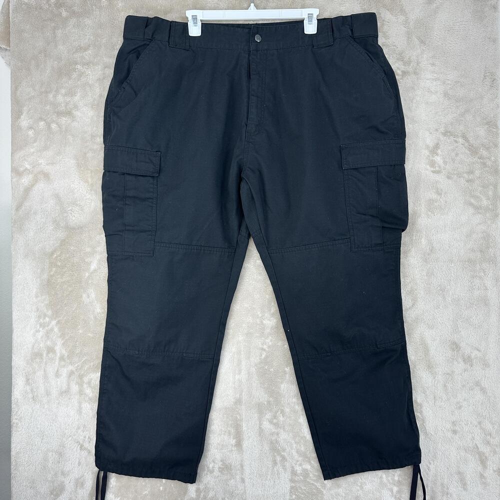 5.11 Tactical Pants Mens 48x28 Black Cargo Ripstop Workwear Utility Tactical